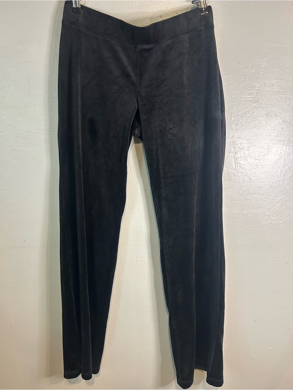 Juicy Couture Black Wide-Leg Velvet Pants
